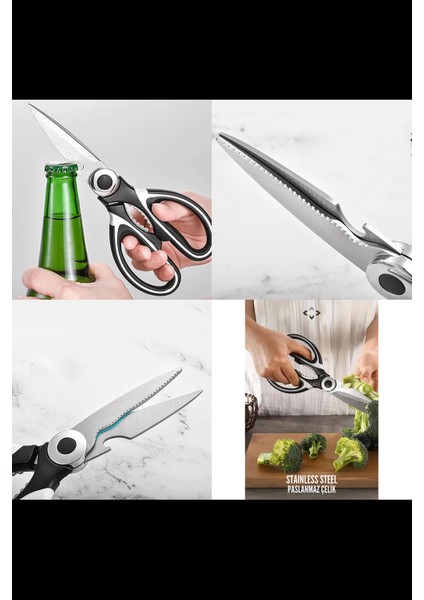 Tavuk Makası Çelik Mutfak Makası Açacak Kıracak Kesici Özelik 720766 modelleri