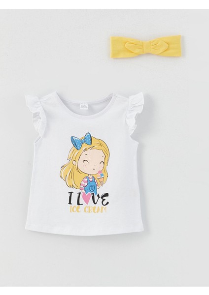 Baby Bisiklet Yaka Baskılı Kız Bebek 3'lü Takım fiyatları