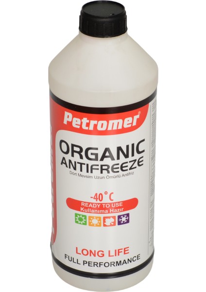 Antifiriz Organıc Hazır -40 Kırmızı 1,5 Lt