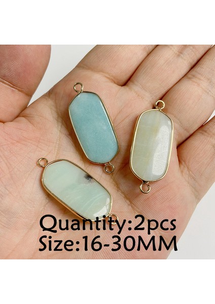 No.17 Doğal Taş Ite Kolye Mavi Yarı Değerli Kolye Bağlayıcı Charm Takı Yapmak Kolye Küpe Aksesuarları Bulma (Yurt Dışından)