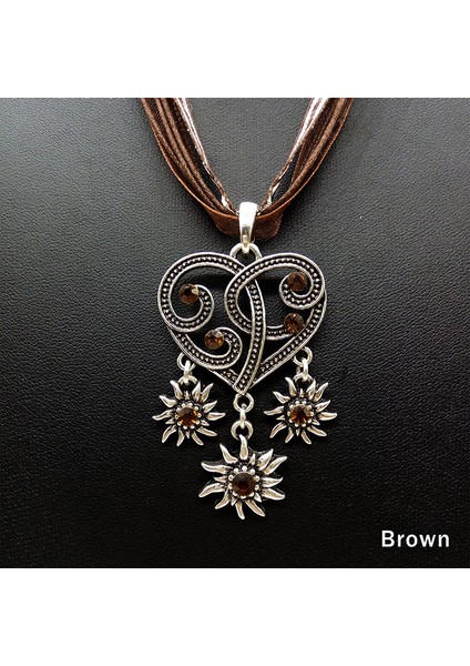 Belge Wome Için Basit Alman Edelweiss Kolye Kolye Şerit Gerdanlık Kolye Kadın Oktoberfest Charm Bildirimi Kolye (Yurt Dışından) fiyatları