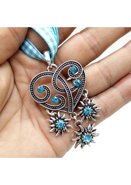 Belge Wome Için Basit Alman Edelweiss Kolye Kolye Şerit Gerdanlık Kolye Kadın Oktoberfest Charm Bildirimi Kolye (Yurt Dışından) indirimleri