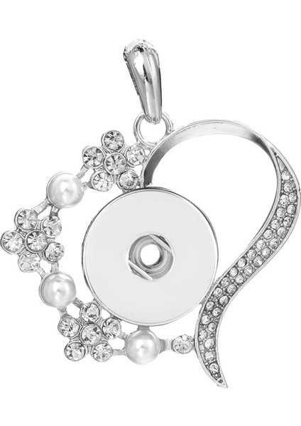 No.9 Boyutu Sıcak 18 mm Yapış Kolye Takı Kristal Kalp Snap Düğmesi Kolye Kolye Fit Yapış Düğmeler Dıy Takı (Yurt Dışından)
