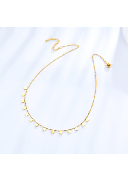 460G Luxusteel Altın Rengi Paslanmaz Çelik Zincirler Kolye Kadınlar Için Kız Küçük Mini Yıldız Kalp Para Charm Gerdanlık Vintage Takı 2023 (Yurt Dışından) indirimleri