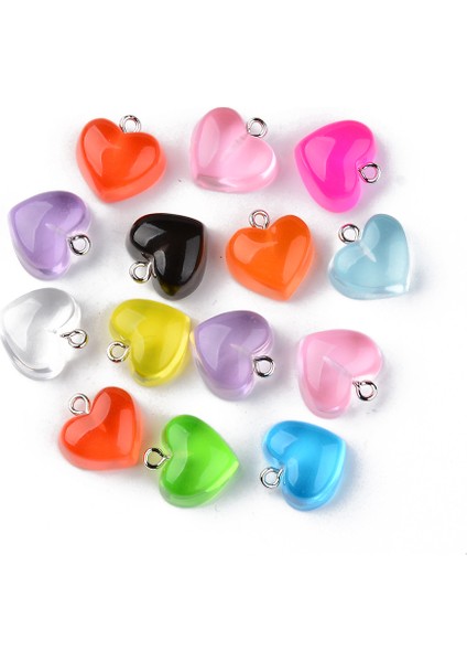 Siyah Renkli Şeffaf Reçine Kalp Kolye Takılar Takı Yapımı Için Dıy Kolye Küpe El Sanatları Aksesuarları (Yurt Dışından) fiyatları