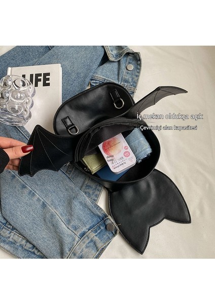 Karikatür Kedi Sırt Çantası Kız Kontrast Renk Omuz Crossbody Çanta (Yurt Dışından) fiyatları