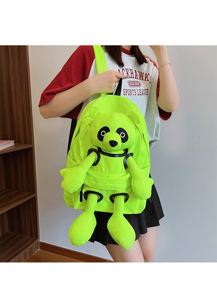 Karikatür Panda Sırt Çantası Üç Boyutlu Seyahat Okul Çantası (Yurt Dışından)