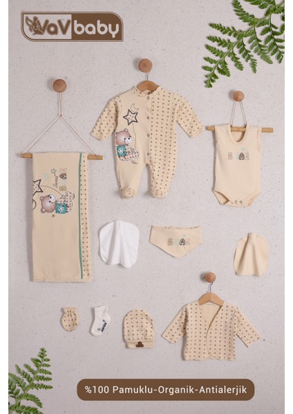 Vavbaby Organik Hastane Çıkışı 10’Lu Bear Star modelleri