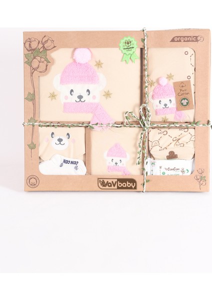 Vav Baby Vavbaby Organik Hastane Çıkışı 10’Lu Polar Bear-Pembe