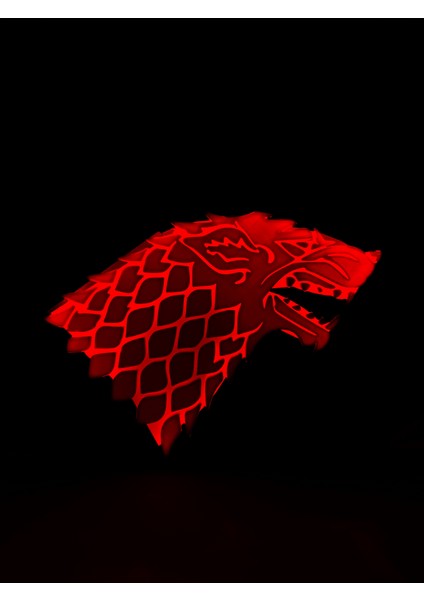 Game Of Thrones - Rgb Led Işıklı 3 Boyutlu Tabela - 20 cm   x  15 cm   x  2 cm  (Bluetooth Kontrollü)