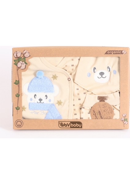 Vav Baby Vavbaby Organik Hastane Çıkışı 5’Li Polar Bear Mavi