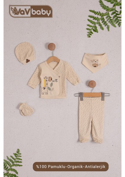 Vavbaby Organik Hastane Çıkışı 5’Li Zoo Family