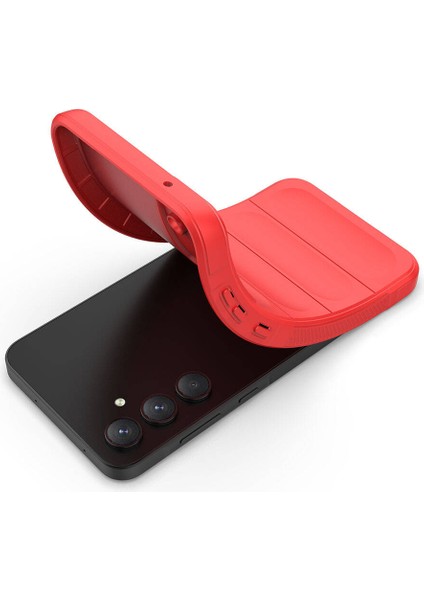 Samsung Galaxy A55 Uyumlu Kılıf Esnek Tpu Oyuklu Arka Yüzey Tasarımlı Silikon Kapak modelleri