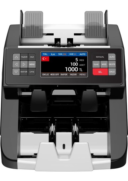 Kaan Pro Black (Printer’lı) Para Sayma Makinesi 25 Ülkeli 1+1 (Müşteri Ekranlı)