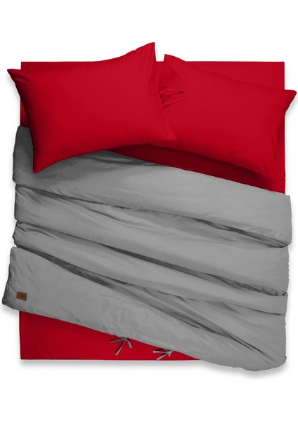 Sabia Colorfun %100 Pamuk 62 Tel (155 Tc) 150X200+37 cm Çift Kişilik Nevresim Takımı (Lastikli Çarşaf)