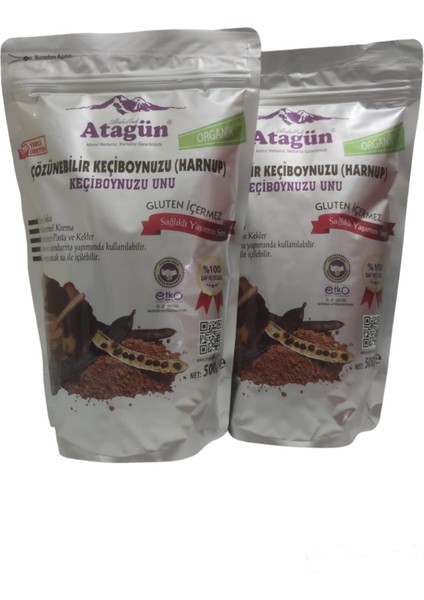 Organik Keçiboynuzu Unu 500 gr2'li Set