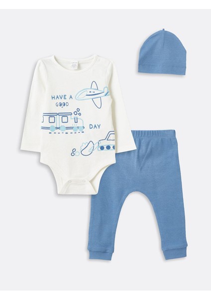 Baby Bisiklet Yaka Erkek Bebek 3'lü Takım