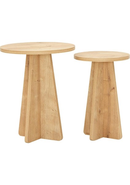 - Mushroom 2 Li Sehpa / Safir Meşe