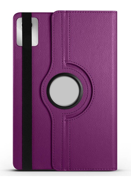 Lenovo M11 TB-330FU Uyumlu Kılıf Mikrofiber Astarlı Suni Deri 360 Derece Dönebilen Standlı Tablet Kılıfı