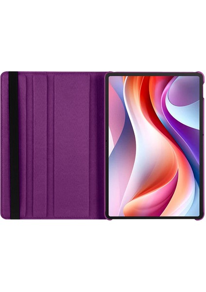 Lenovo M11 TB-330FU Uyumlu Kılıf Mikrofiber Astarlı Suni Deri 360 Derece Dönebilen Standlı Tablet Kılıfı