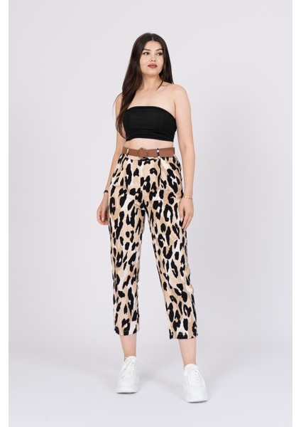 Kemerli Kot Gabardin Kumaş Desenli Trend Pantolon indirimleri