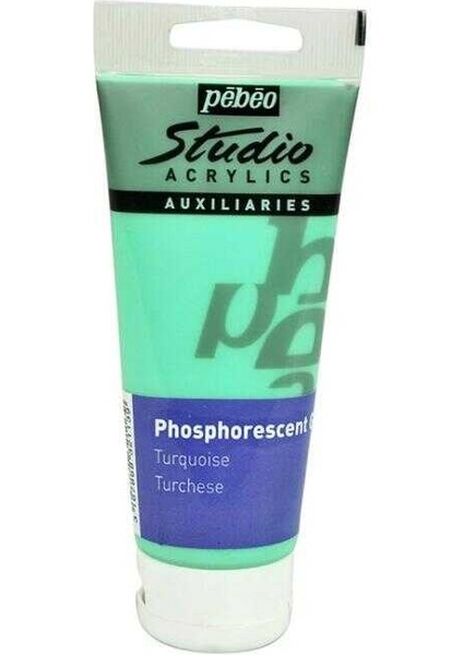 Studio Akrilik Boya 100 ml Phosphorescent Gel Turquoise