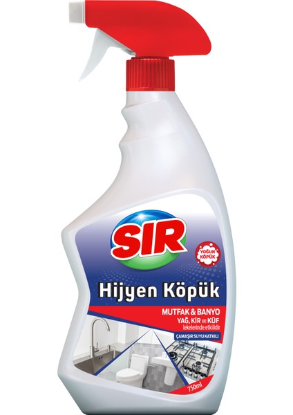 Sır Hijyen Köpük Mutfak & Banyo Çamaşır Suyu Katkılı 750 ml