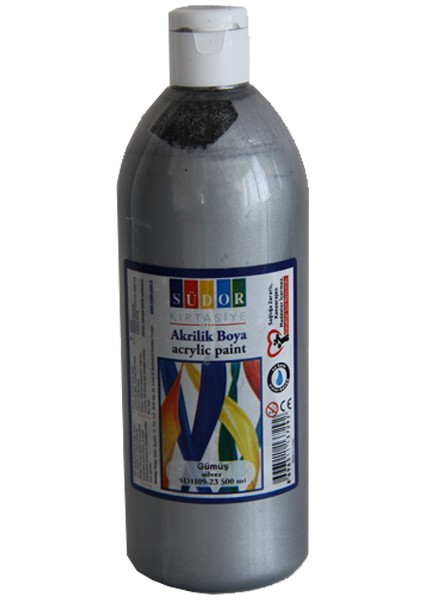 Akrilik Boya 500 ml Gümüş SD1009 23