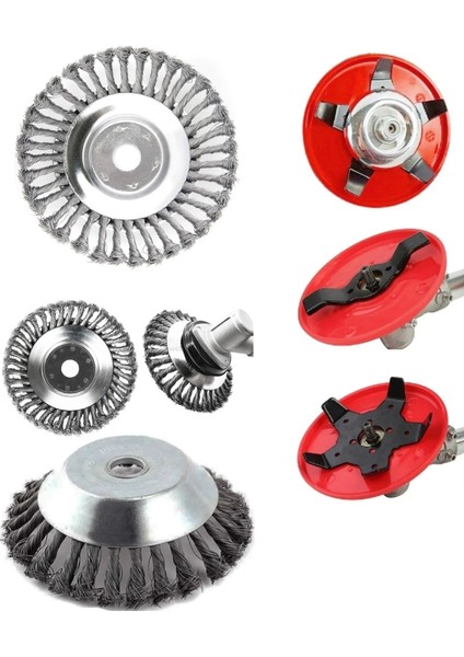 Tırpan Toprak Karıştırıcı (2 Adet Bıçak) – Telli Fırça 2’li Bahçivan Seti