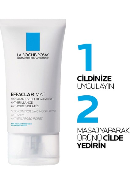 La Roche-Posay Yağlı ve Geniş Gözenekli Ciltler İçin Effaclar Mat Parlama Karşıtı Nemlendirici Krem 40ML