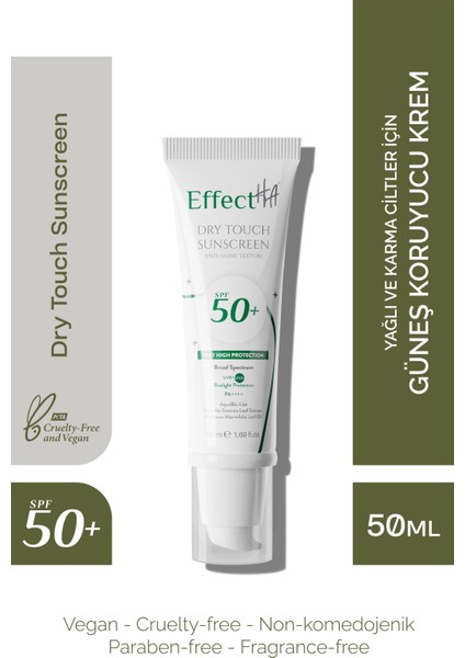 Dry Touch Sunscreen Yağlı & Karma Ciltler için Güneş Koruyucu Krem SPF50+ 50ml