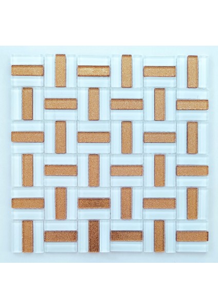 Mutfak, Banyo, Havuz, Zemin, Duvar ve Tüm Yüzeyleri Için Kristal Mozaik. Cam Ebatı: 15X48 Mm. File Ölçüsü: 30X30CM. (1 Kutu=1m2 Fiyatıdır )