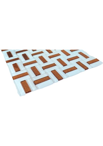 Mutfak, Banyo, Havuz, Zemin, Duvar ve Tüm Yüzeyleri Için Kristal Mozaik. Cam Ebatı: 15X48 Mm. File Ölçüsü: 30X30CM. (1 Kutu=1m2 Fiyatıdır )
