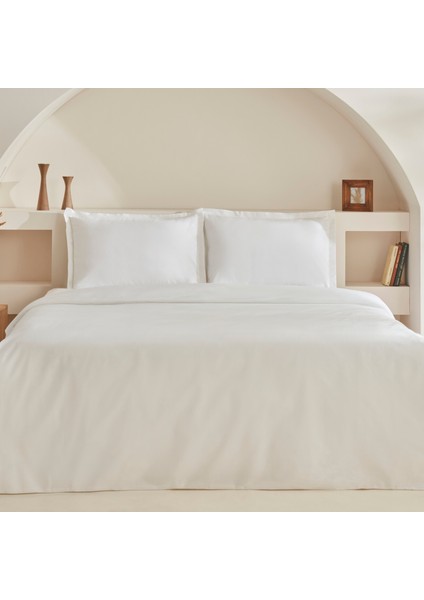 Karaca Home White Collection Lavin Çift Kişilik Nevresim Takımı Beyaz