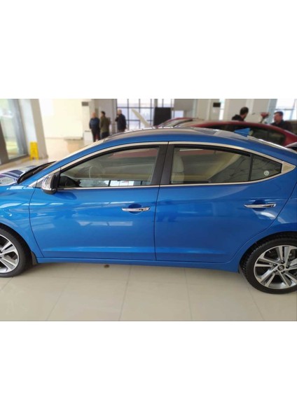 Elantra 2016-2019 Içın Uyumlu Cam Çıtası Nıkelaj 10 Parça