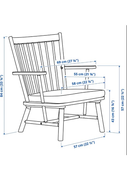 Ikea Persbol Sandalye Bej