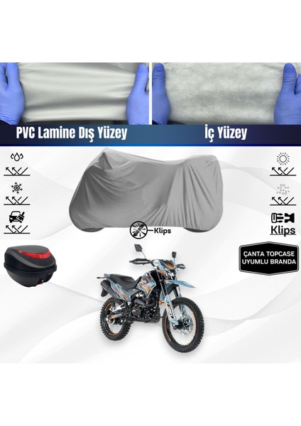 Ultra Shop Rks XVR250 Uyumlu Motosiklet Brandası Arka Çanta Topcase Uyumlu Motor Brandası