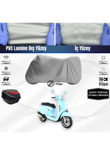 Ultra Shop Rks Bitter 125 Uyumlu Motosiklet Brandası Arka Çanta Topcase Uyumlu Motor Brandası