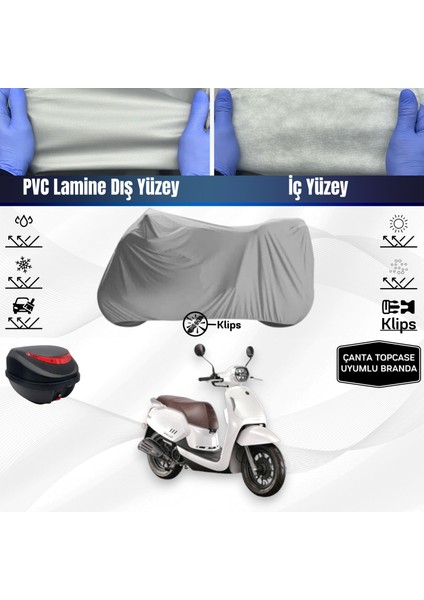 Ultra Shop Qj VPS125 Uyumlu Motosiklet Brandası Motosiklet Brandası Çanta Topcase Uyumlu Motor Branda