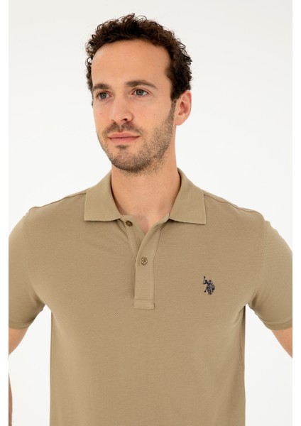 U.S. Polo Assn. Erkek Haki Tişört Basic 50294223-VR027