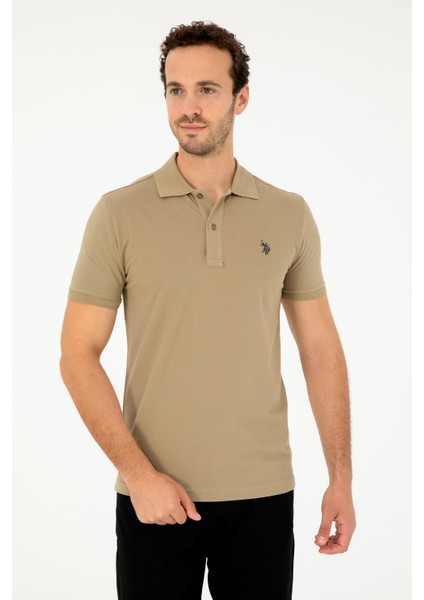 U.S. Polo Assn. Erkek Haki Tişört Basic 50294223-VR027