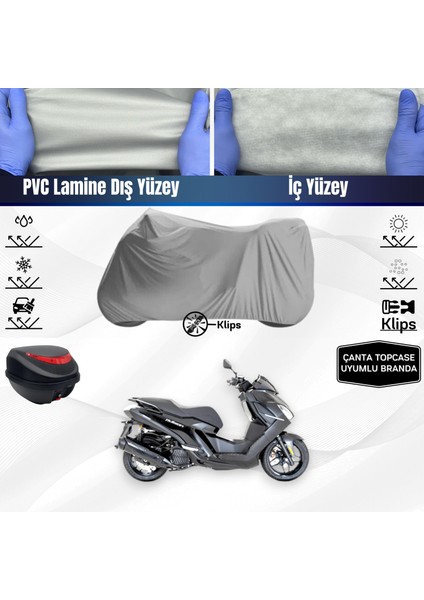 Ultra Shop Peugeot Pulsion 125 Uyumlu Motosiklet Brandası Arka Çanta Topcase Uyumlu Motor Brandası