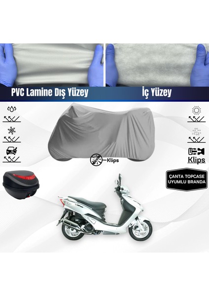 Ultra Shop Sym Vs 150 Uyumlu Motosiklet Brandası Arka Çanta Topcase Uyumlu Motor Brandası