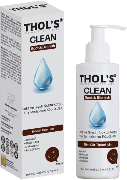 Clean Spot&Blemish (Tb10) Yüz Temizleme Köpük Jeli - 200 Ml Leke Ve Siyah Nokta Karşıtı Yüz Temizleme Köpük Jeli