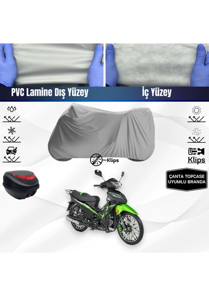 Ultra Shop Rks Sniper 50 Uyumlu Motosiklet Brandası Arka Çanta Topcase Uyumlu Motor Brandası