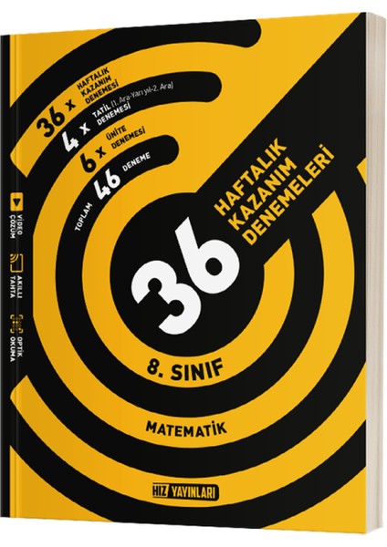 8. Sınıf Matematik 36 Haftalık Kazanım Denemeleri