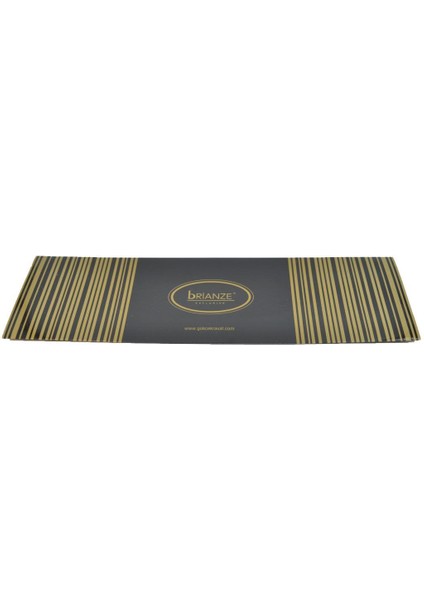 Kahverengi Kare Motif Desen Kravat Mendil Set