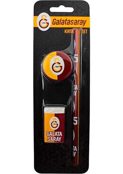 Kırtasiye Seti 3 Adet Renkli Kalemtıraş Kalem ve Silgi ile Öğrencilere Özel