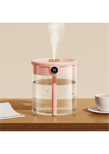 Hava Nemlendirici Çift Nozul, LCD Nem Göstergeli, Beyaz (Yurt Dışından)