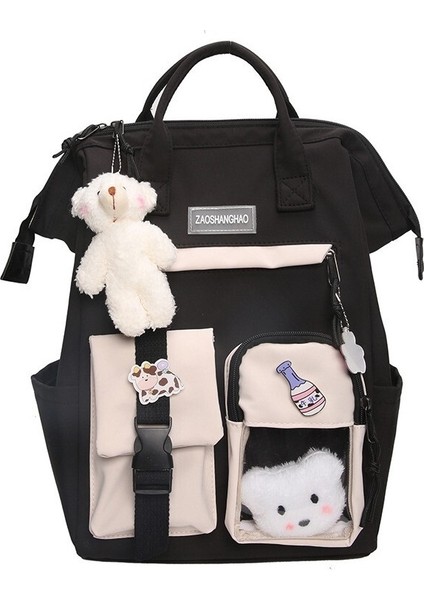 Büyük Kapasiteli Naylon Sırt Çantası - Siyah (Yurt Dışından)